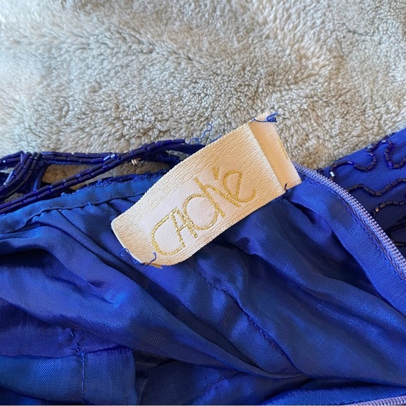 Blue beaded Cache formal dress size small - Picture 10 of 11